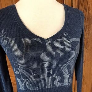 American Eagle Women's LS Ribbed Tee - Size M